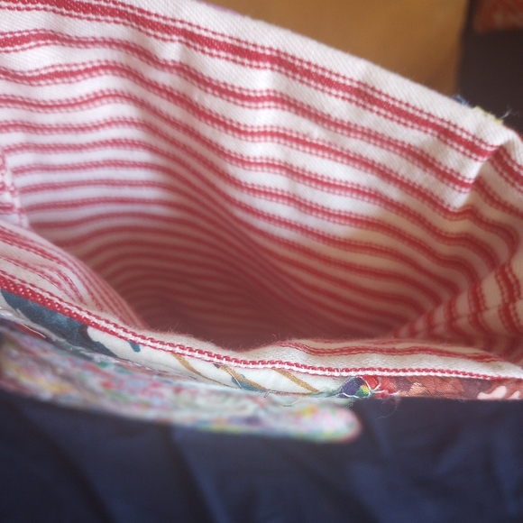 Liberty Art Fabric Tana Lawn Patchwork Quilted Christmas Stocking Bespoke OOAK - Picture 11 of 14